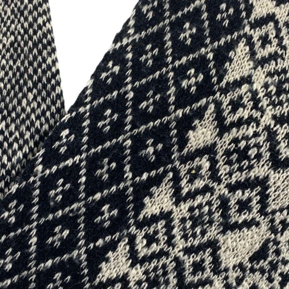 One World XL Sweater Cardigan Boho Shawl Ivory Bla - Picture 2 of 7